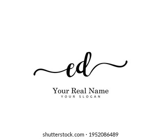 ED Initial beauty monogram logo vector