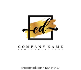 ED Initial handwriting logo concept
