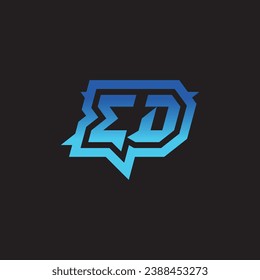 ED initial inspiration logo design esport and gaming clan ideas