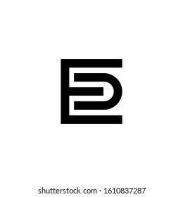 ED initial letter logo template