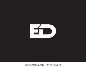 ED initial logo design and letter logo design