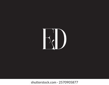 ED initial logo design and letter logo design