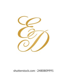 ED initial logo design vector stock