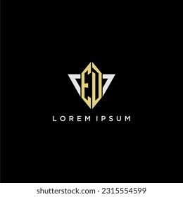 ED initial monogram logo for shape triangle creative design