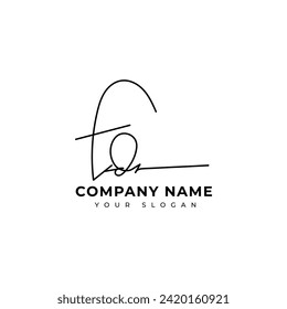Ed Diseño del vector de logotipo de firma inicial