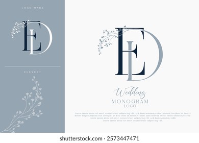 ED ED Initial Wedding Logo Monogram