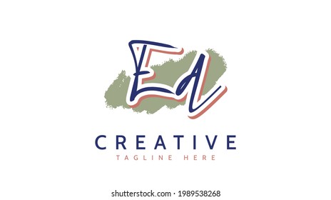 ED Initials, handwriting logo vector
