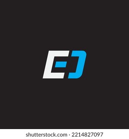 ED Letter Creative moderne abstrakte Logo-Design