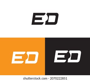 ED Letter Initial Logo Design Template