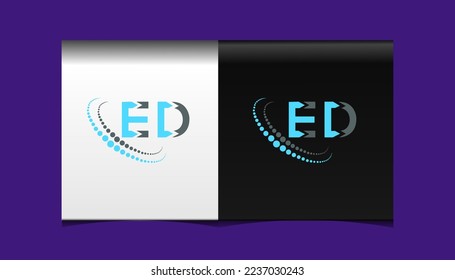 ED letter logo creative design. ED unique design.
