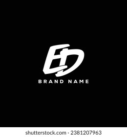 Logo de la letra ED diseño creativo con vector gráfico ED logotipo simple y moderno