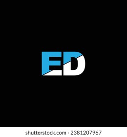 Logo de la letra ED diseño creativo con vector gráfico ED logotipo simple y moderno