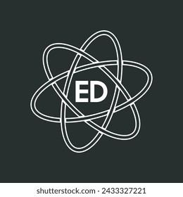 ED letter logo design on white background. ED logo. ED creative initials letter Monogram logo icon concept. ED letter design svg