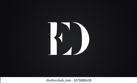 ED Letter Logo Design Template Vector svg
