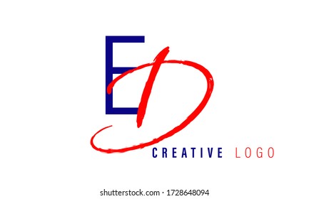 ED letter Logo Design Template Vector
