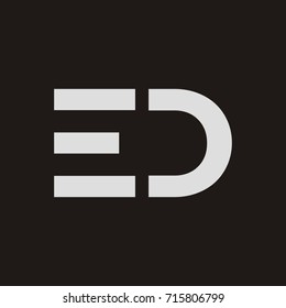 ED Letter Logo Design Template Vector