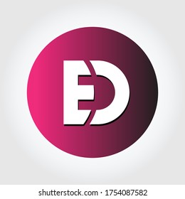 Ed letter logo design vector for multiple use 