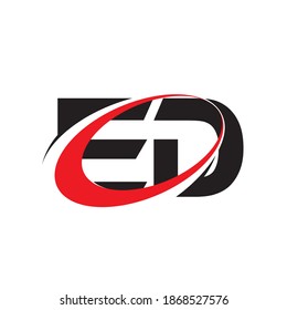 vector de diseño del logotipo de la letra ED