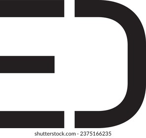 ED letter logo modern design