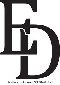 ED letter logo modern design
