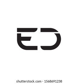 ED letter logo template vector icon design