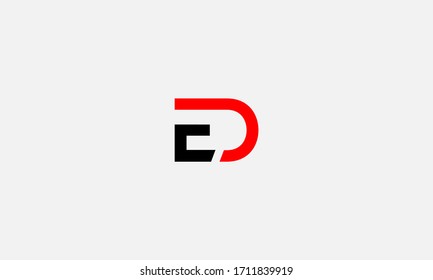 ED letter logo. Unique attractive creative modern initial BD DB or E D initial based letter icon logo