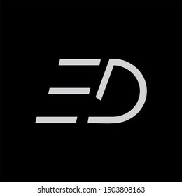 ED Letter monogram with abstrac concept style design