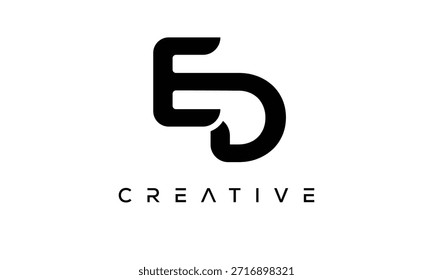 ED Letter Monogram Logo for Modern Creative Brand Identity