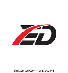 ED LETTER VECTOR LOGO DESIGN