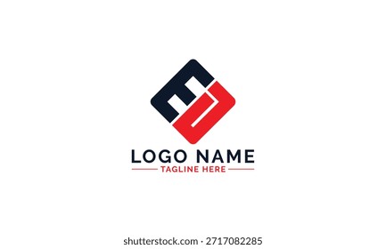 ED-Logo. Schwarzer und roter Buchstabe DE. Design des Logos des Buchstabens DE Initial Letter Logo des Monogramms ED. 