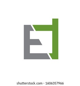 ED logo design simple modern template