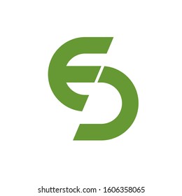 ED logo design simple modern template