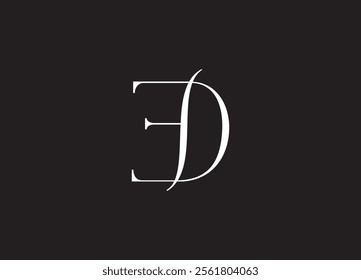 ED  logo Design Template Vector Graphic Branding Element.
