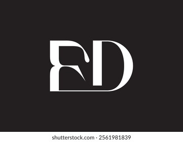 ED logo Design Template Vector Graphic Branding Element.
