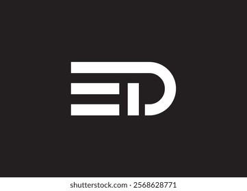 ED Logo Design Template Vector Graphic Branding Element.
