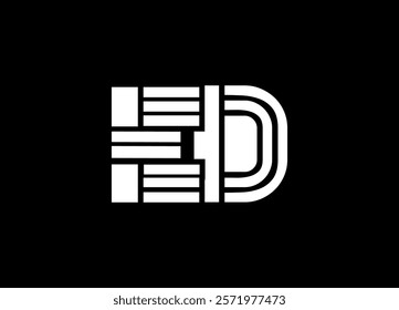 ED Logo Design Template Vector Graphic Branding Element.
