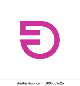 ED logo design vector sign