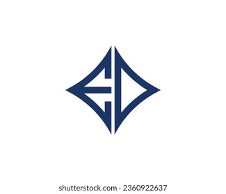 ED logo design vector template svg