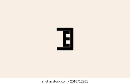 ED logo letter design. DE logo monogram initials letter concept. ED icon logo design