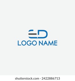 ED-Logo, ED-Monogramm, erstes ED-Logo, Buchstabe ED