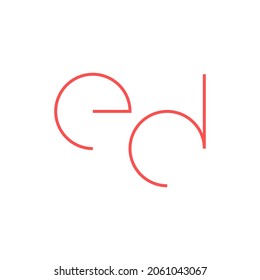 Ed Logo Vector Design Template