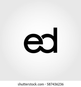 Ed Lowercase Logo Black Interrelated