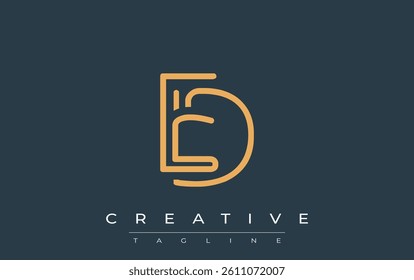 ED Minimalistic Line Art Logo Design with Abstract Lettering. Abstract minimalistic logo design featuring a sleek line art style.