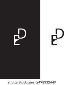 ed monogram letter logo design