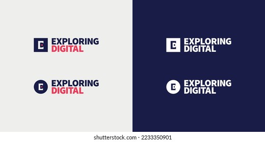 ED monogram logo design for businesses with E and D all caps letters