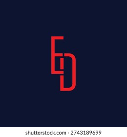 ED Monogram Logo Design With Modern Typography For Brand Identity And Corporate Use