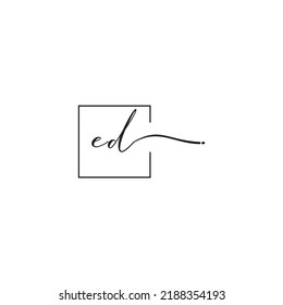 ED siganture logo concept in high quality professional design that will print well across any print media