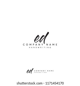 ED signature logo vector 