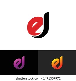 ED simple logo icon design vector