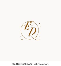 ED uniquely wedding logo symbol of your marriage and you can use it on your wedding stationary